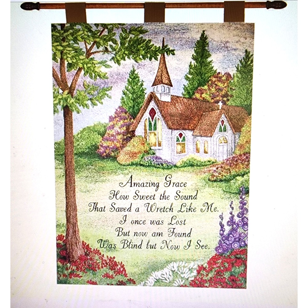 Amazing Grace Tapestry Wall Hanging by Manual Woodworkers & Weavers Inc 26 x 36